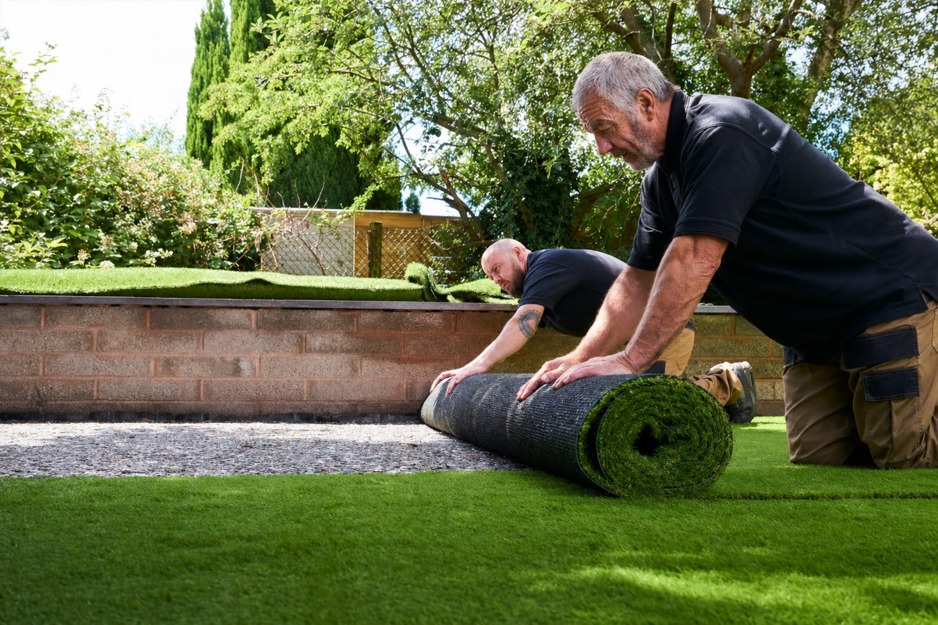 Artificial turf installation in Santa Cruz, CA